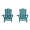 Flash Furniture Blue Adirondack Rocking Chairs with Cupholder, 2PK 2-LE-HMP-1044-31-BL-GG - alternate 3